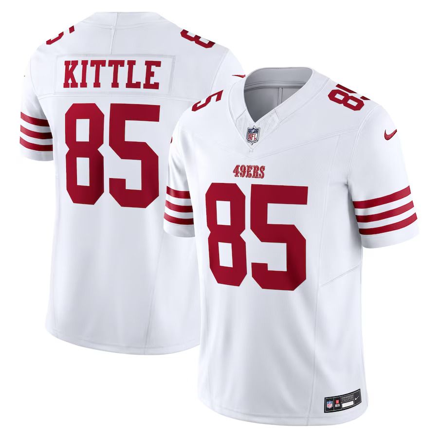 Men San Francisco 49ers 85 George Kittle Nike White Vapor F.U.S.E. Limited NFL Jersey